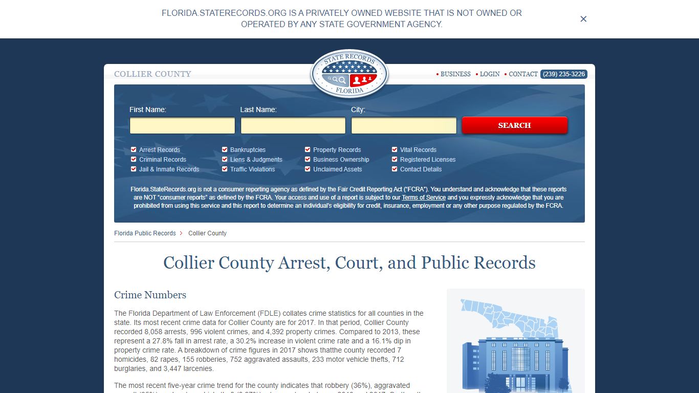 Collier County Arrest, Court, and Public Records
