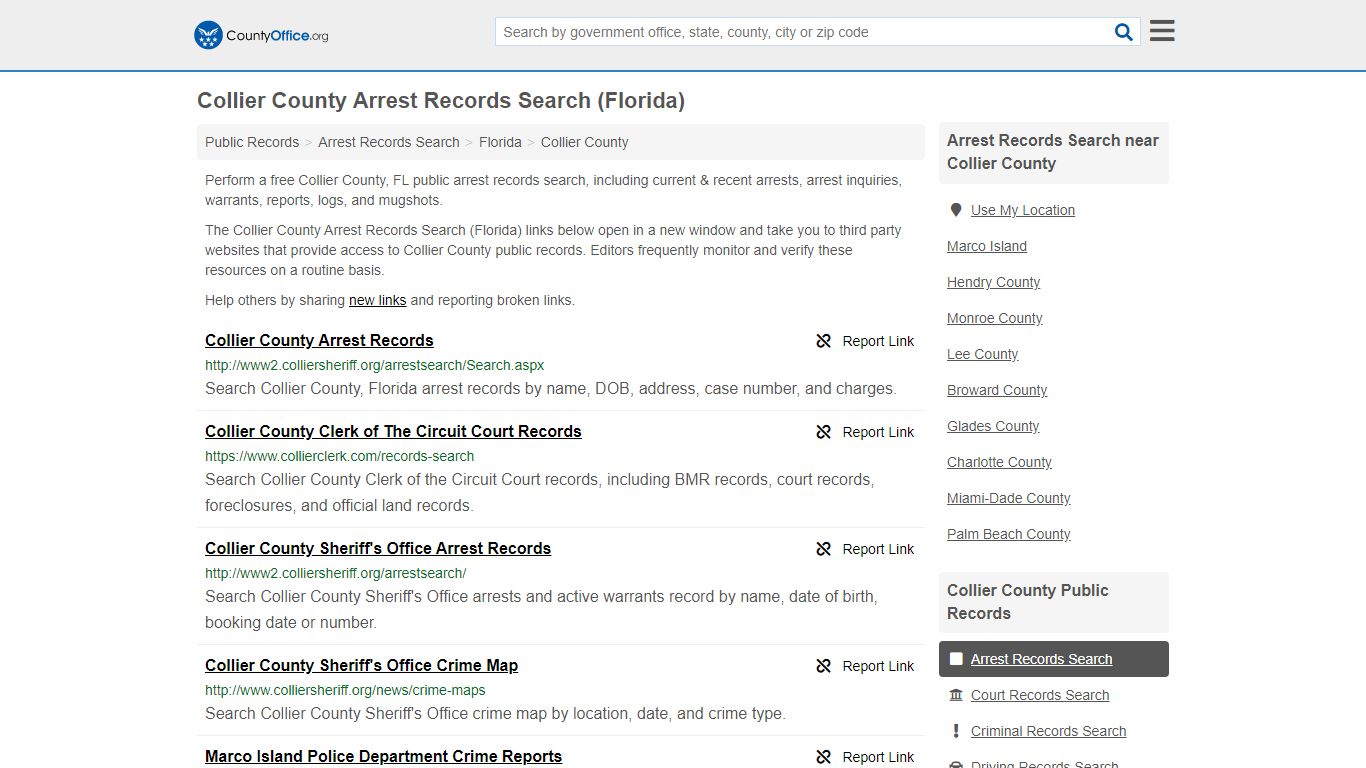 Arrest Records Search - Collier County, FL (Arrests ...
